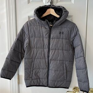 Under Armour Boys Puffer Jacket, M 🩶